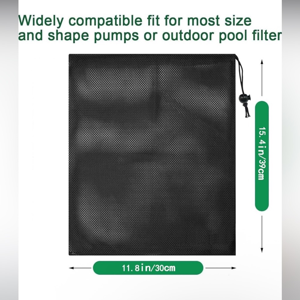 Fountain or Pond Water Pump Filter Mesh Drawstring Bag
